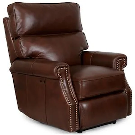 Transitional Leather Lochmere II Wall Proximity Recliner with Power